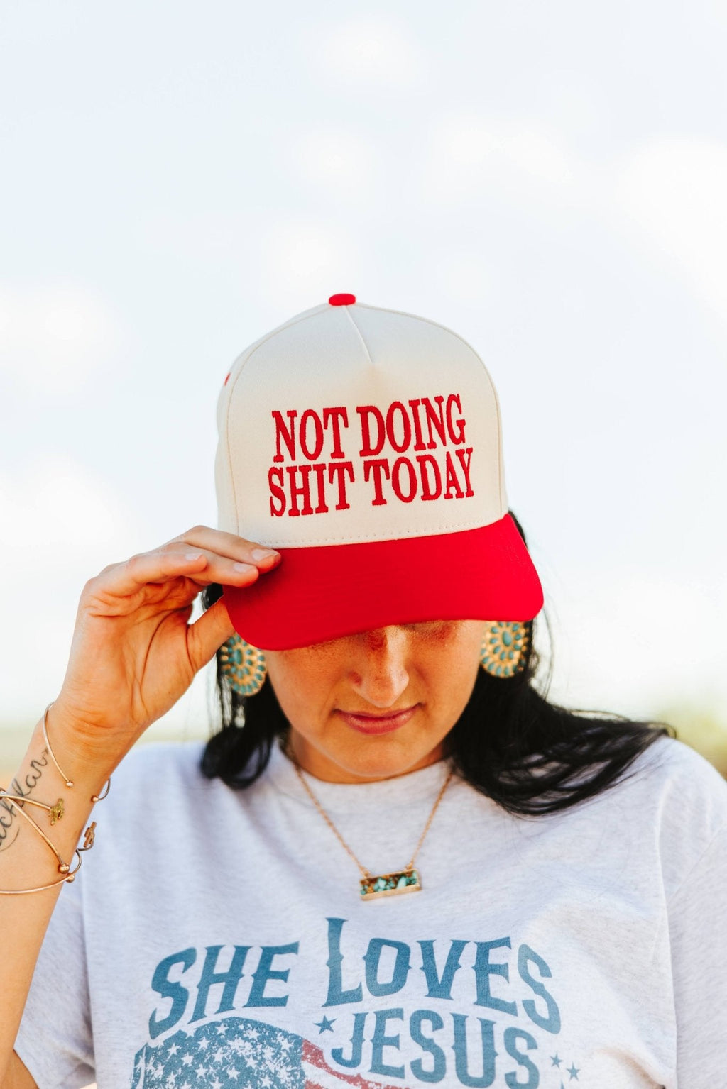 Not Doing Shit Today Embroidered Trucker Hat