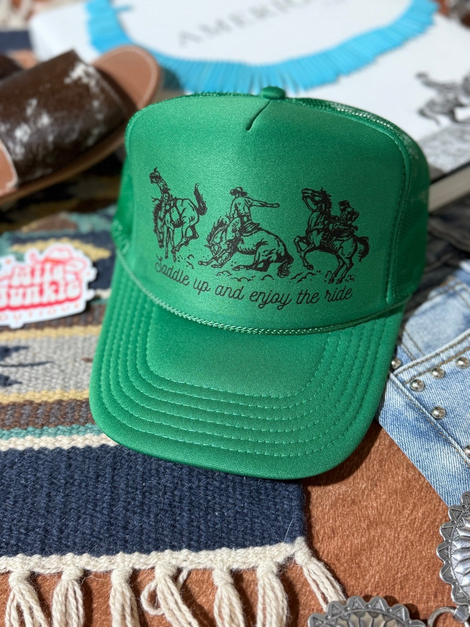 Saddle Up And Enjoy The Ride Trucker Hat
