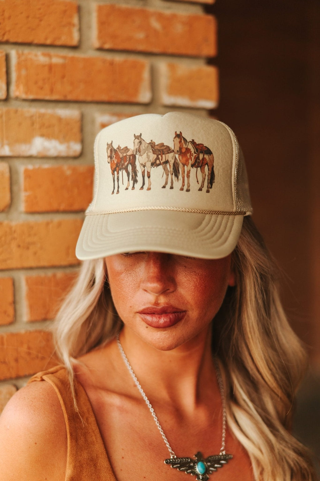 Saddled Horses Trucker Hat